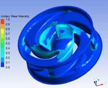 25 times speed of larger) Warman WRT Impeller and Throatbush Combination The initial focus for the application of the WRT impeller and throatbush combination was the impeller intake or eye region, as