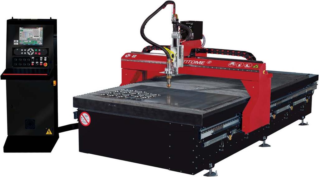 OPTITOME 2 Monobloc plasma cutting machine: robust, versatile and efficient This machine is designed for use with NERTAJET HPi plasma installations to achieve very high cutting quality.