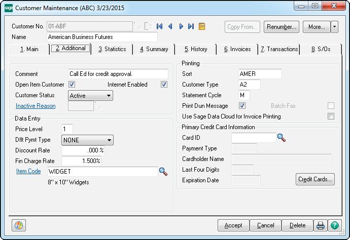 Option Added to Suppress Printing Invoices Emailed through Sage Data Cloud The convenience and improved cash flow achieved through the use of Sage Billing and Payment cloud invoicing and click-to-pay