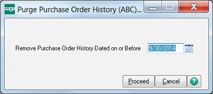 Purge Purchase Order History Depending on the volume of purchase orders processed