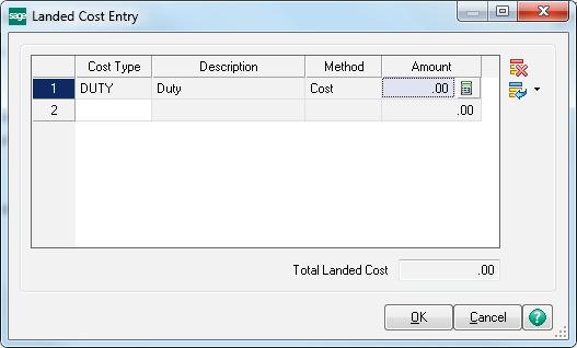 Columns Added in Purchase Order Receipt History Inquiry to Display Additional Costing Elements In order to improve visibility and usability, Sage 100 ERP 2015 includes additional columns in