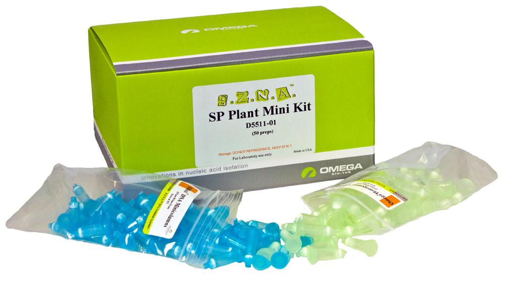 E.Z.N.A. SP Plant DNA Kit Isolate DNA from Plant Samples 100 mg of fresh leaf tissue Sample SP Plant DNA Company Q Yield (µg) Yield (µg) Sugar Cane Leaf 13.35 3.53 Rice Leaf 4.13 2.
