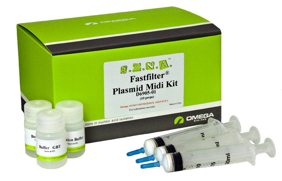 FastFilter Plasmid Midi & Maxi Kit Isolate Plasmid DNA in 40 Minutes FastFilter Plasmid DNA Kits Protocol Pellet bacterial cells by Centrifugation Resuspend Lyse Neutralize Add Binding Buffer