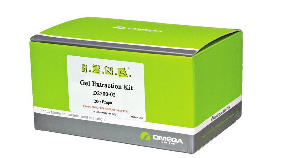 E.Z.N.A. Gel Extraction Kit For Recovery of DNA Fragments from Agarose Gels Omega Bio-tek s E.Z.N.A. Gel Extraction kit uses HiBind DNA mini-column technology to recover DNA bands from 100 bp to 20 Kb in size.