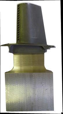 blades and disk part joint in the construction of bimetallic blisk with cooled blades.
