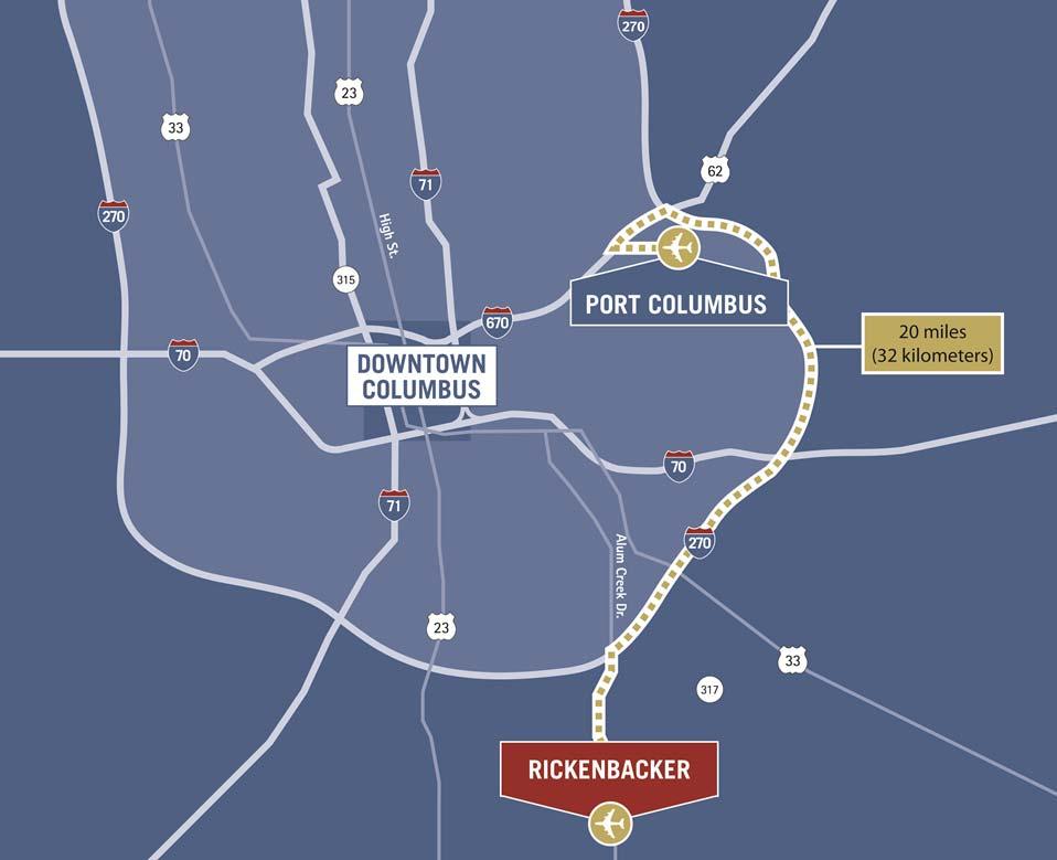 Commercial Airports in Columbus, Ohio