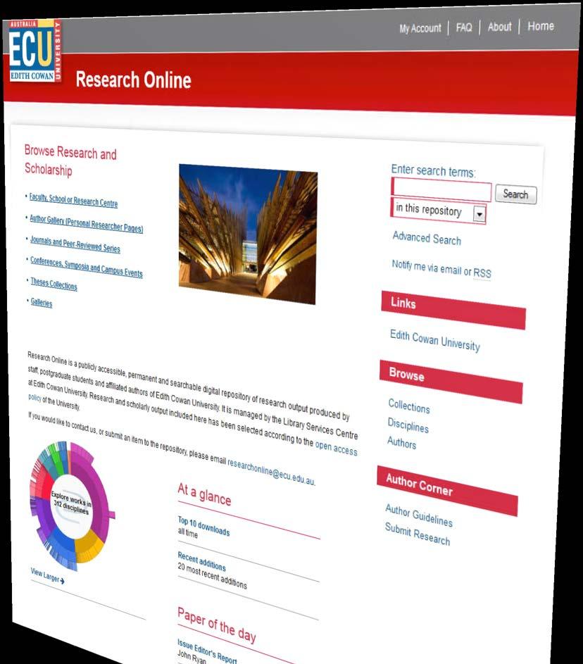 ECU Research Online What: Profile with links to research publications Where: