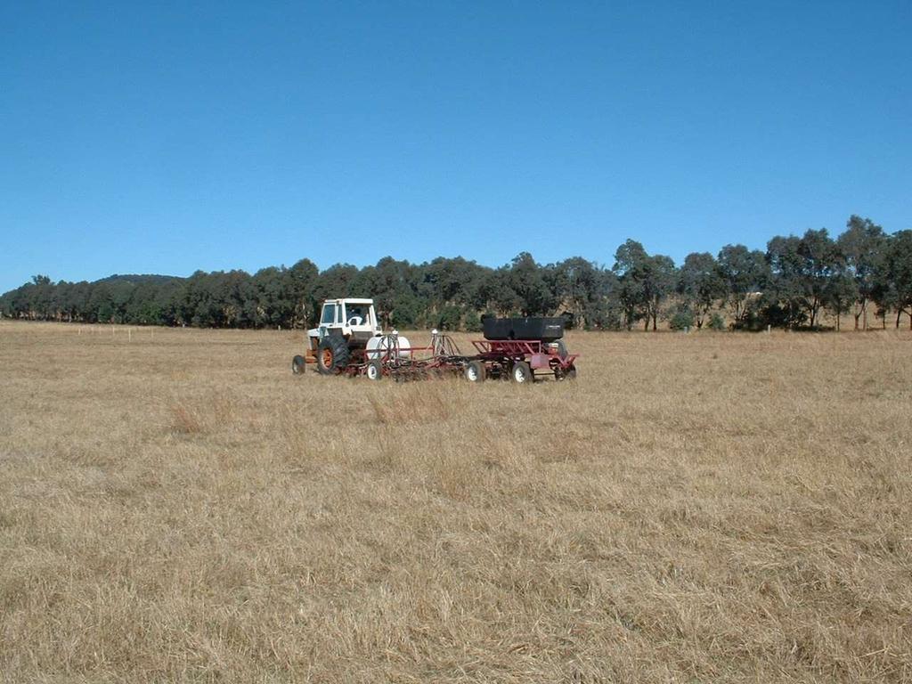 Sowing Oats May 2010 Pasture Cropping After mulching with sheep and/or Cattle,