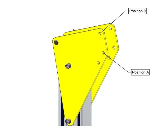 The T-Davit beam can be assembled at 2 positions as shown. Ensure the correct set-up chosen at this stage. 3.