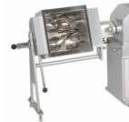 The special shape blades with differential speed at which they operate cut down substantially the required batch mixing time. The bowl and Z mixing blades are made of stainless steel material.