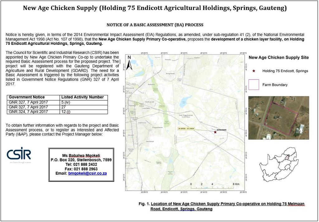 S E C T I O N F : A P P E N D I C E S Basic Assessment for the proposed development of a chicken layer facility for New Age Chicken Supply Primary