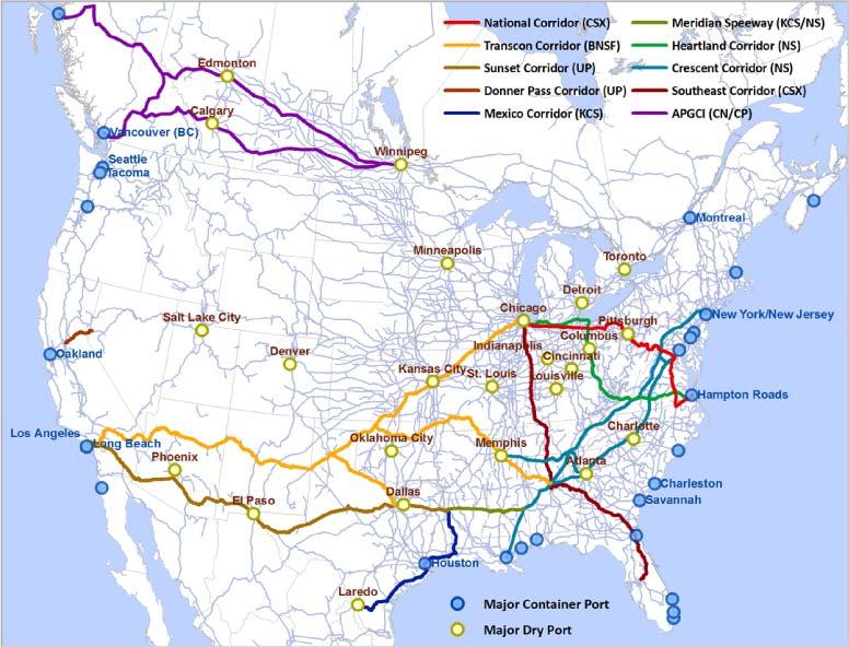 Major North American Rail