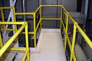 Catwalks and Headworks Catwalks should have guardrails and non skid