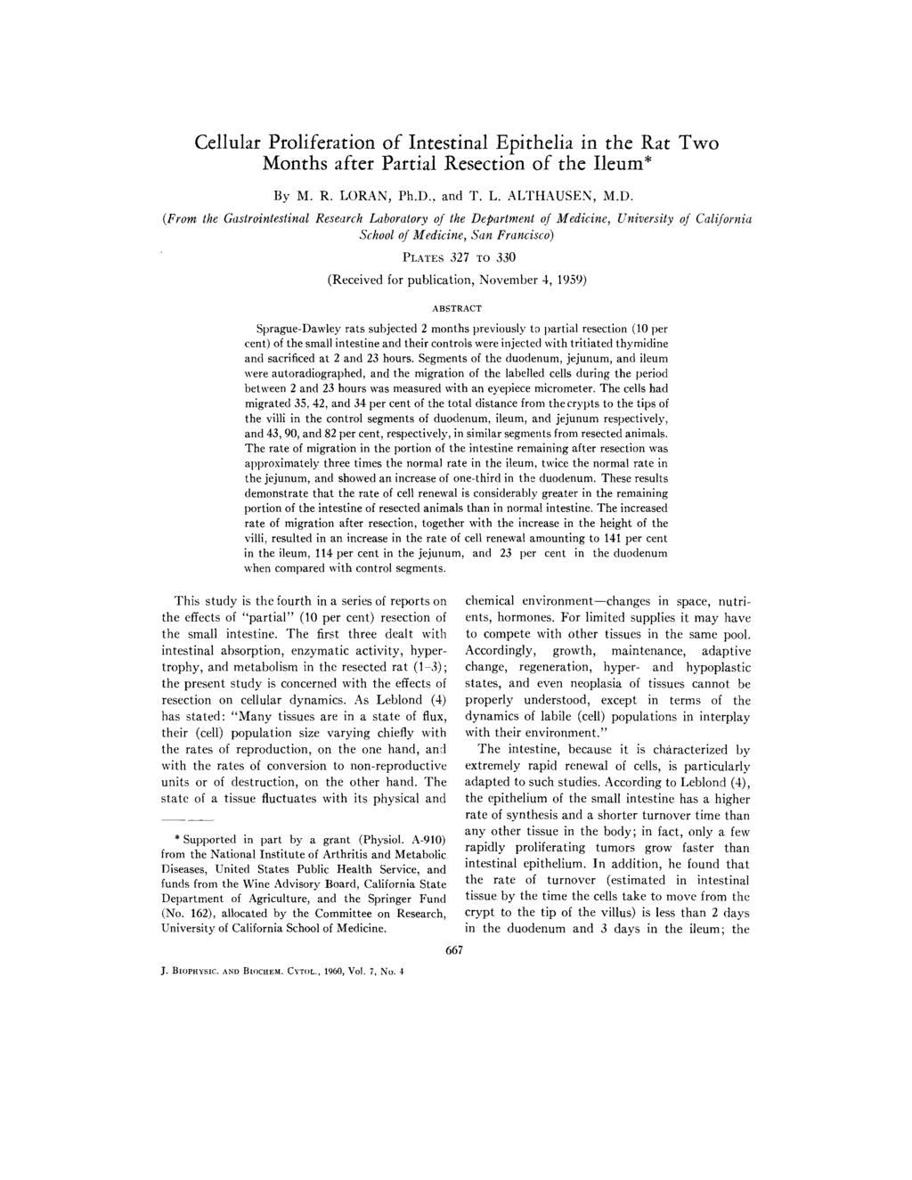 Published Online: 1 July, 1960 Supp Info: http://doi.org/10.1083/jcb.7.4.667 Downloaded from jcb.rupress.