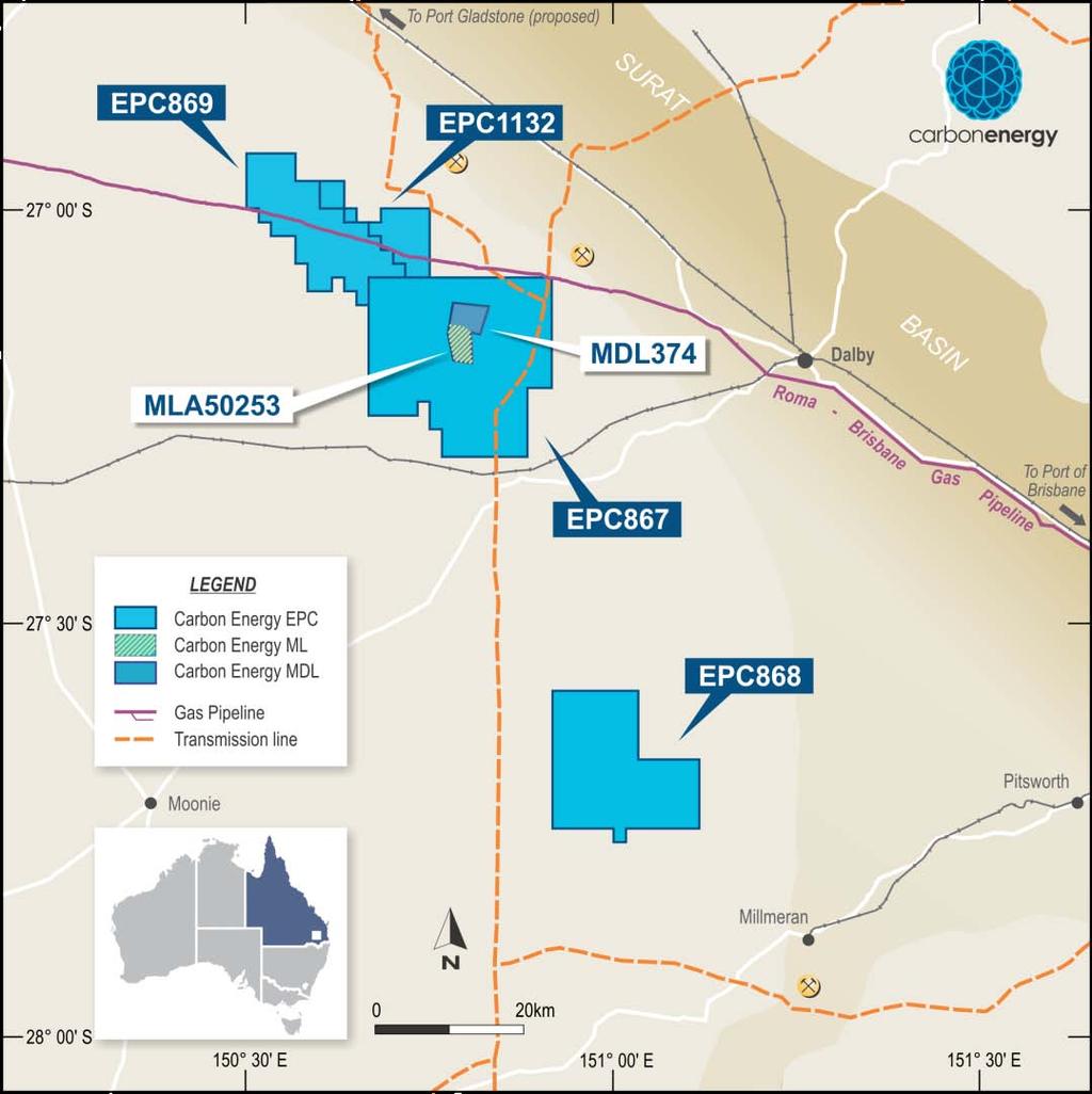 SUBSTANTIAL RESERVES AND RESOURCES Snapshot Location Surat Basin, Queensland Gas Reserve 1 Tcf 2P Gas Reserves & 5 Tcf 3P Gas Reserves Gas