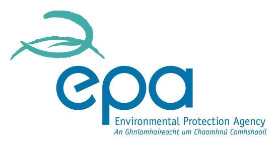 EPA Headquarters PO Box 3000 Johnstown Castle Estate County Wexford, Ireland T +353 53 9160600 LoCall 1890 33 55 99 www.epa.