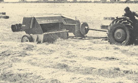 STILL LEADING THE WAY New Holland was the first brand to fit an automatic tying knotter on a baler; this made baling a one-man field operation.