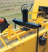The pick-up guide wheel protects the pick-up tines in uneven field conditions and adjustable compression springs provide