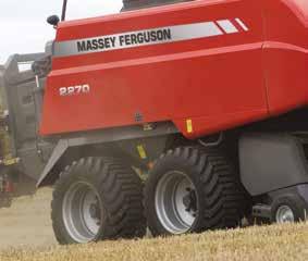 MF 2270 tandem axle baler. Single or tandem axle All models come with a choice of single or tandem axle, with hydraulically actuated brakes.