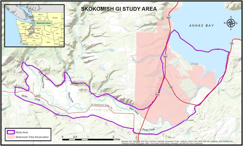 Project Location: Lower Skokomish River Basin North Fork