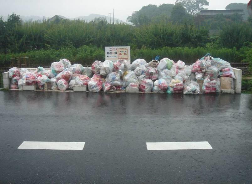 300 1000 ton Amount of household waste in KItakyushu city 250