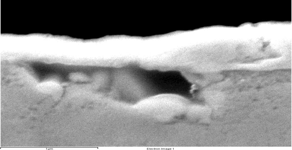 Land SEM Photo of XS without FIB (Conventional Mechanical Polish) Strong correlation within a PCB lot between