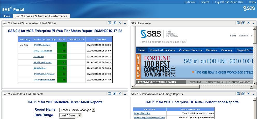 The server and Web tier status feature includes the ability to emit e-mail events via the SAS e-mail access method.