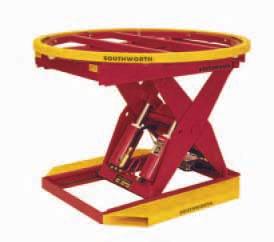 The manual turntable allows quick and easy rotation of the load so that the operator is always working on the near side, eliminating reaching, stretching and walking around.