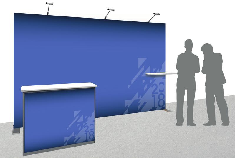 FESTIVAL MARKETPLACE STAND OPTIONS 2m x 2m Stand SILVER package includes: Standard Festival Graphic* Lockable Small counter and stool Panel lights Power supply 1,375 Per week GOLD package includes: