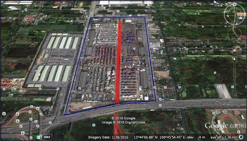 Example of good rail access planning (1): Lard Krabang ICD (Thailand) Rail