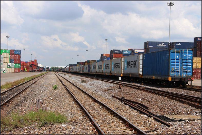 equipment on either side Tracks are one km long, permitting full length trains