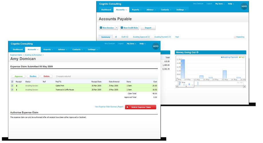 MANAGE YOUR PAYABLES Keeping on top of your payables has never been easier. Xero lets you track where your money is going and why. You can: See all your outstanding invoices at a glance.