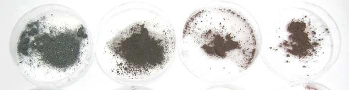 Mechanosynthesis 80GeSe 2-20Ga 2 Se 3 Evolution of powder coloration with milling duration 0h 3h 5h 8h