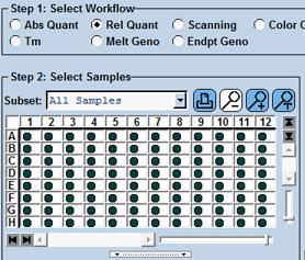 Relative Quantification 3. In Sample Editor > Step 1: Select Workflow, select Rel Quant workflow. 4. Enter Sample information a.