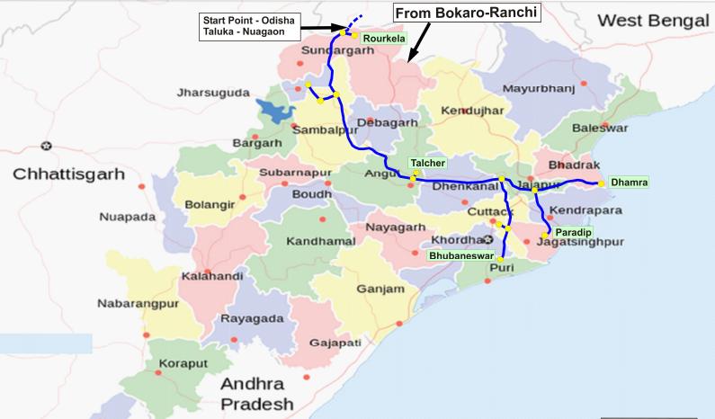 JHBDPL in Odisha: Districts and Villages covered in Odisha: District Total Villages covered Pipeline Length (Km) Bhadrak 33