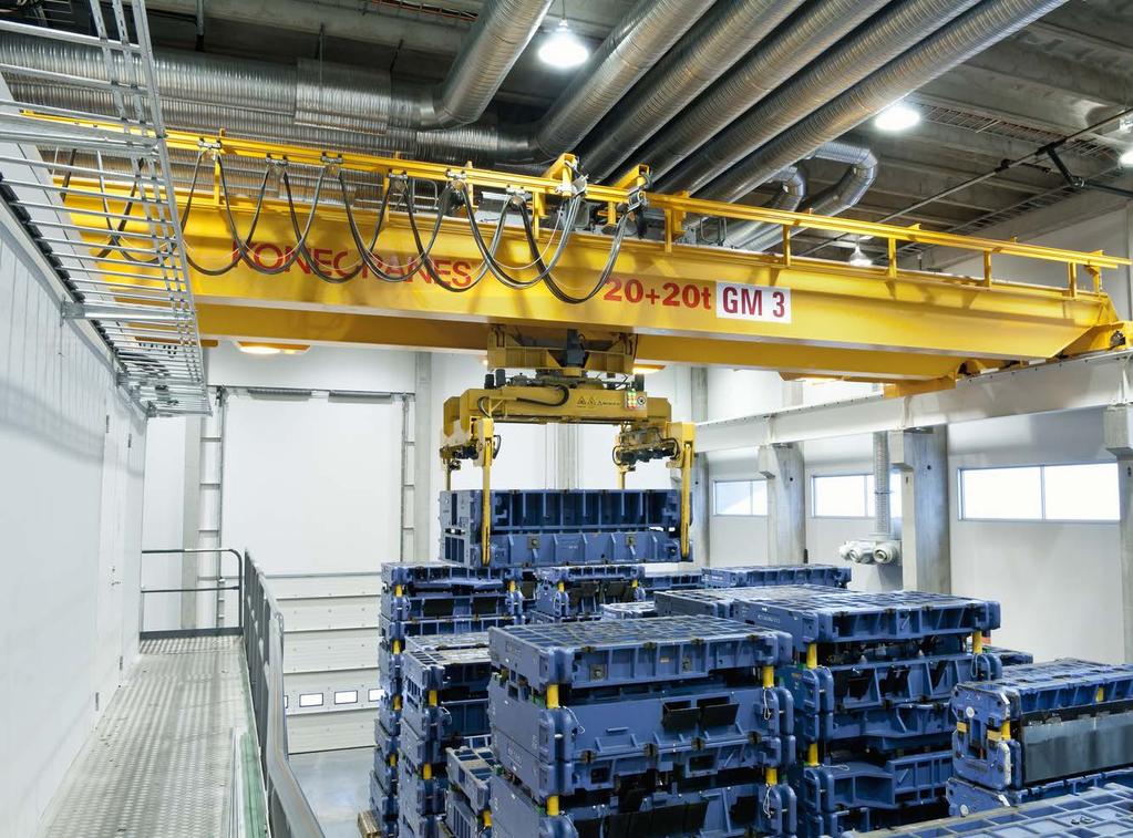 LIFTING EQUIPMENT FOR DIE HANDLING For automakers, time is money and experience matters. Konecranes newest semi-automated die-gripper cranes meet that challenge.