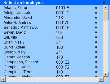 If you have custom employee groups, click next to a group name until you reach a list of employees. 3. Click next to the employee name. The employee time card is displayed.