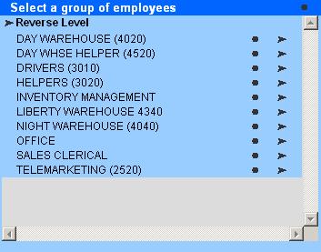 Assigning Schedules 2. Make a selection by clicking next to a workgroup, or click to drill down to additional workgroups.