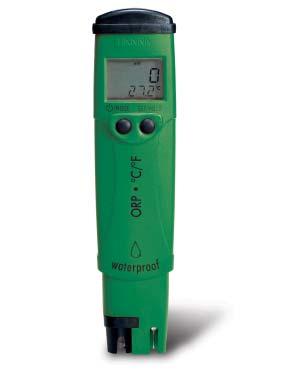 Authorized Distributor ww.clarksonlab.com TESTERS > ORP HI 98120 ORP/Temperature Waterproof Tester ORP: ± 1000 mv; Temperature: -5.0 to 60.0 C / 23.0 to 140.0 F Resolution ORP: 1 mv; Temperature: 0.