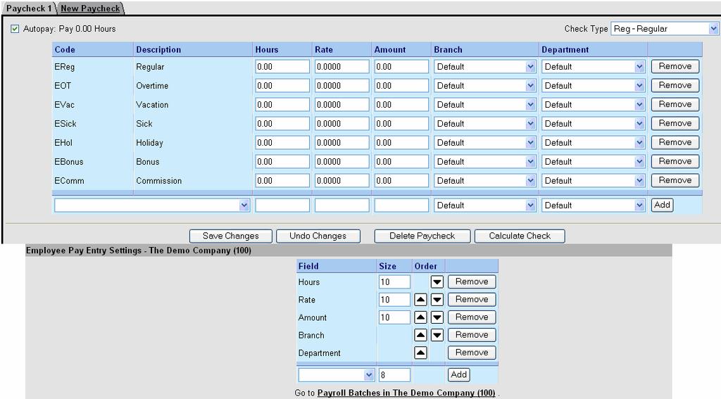 User Preferences User Preferences give the user the ability to personalize the payroll entry settings.