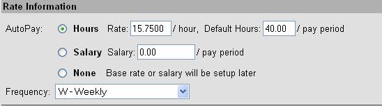 If the hire date is not today, you should change this field to the correct date. Worker Comp Code use the drop down if applicable.