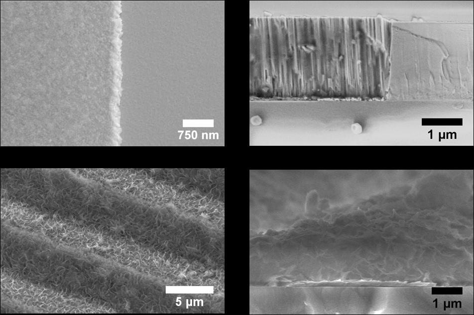 90 polycrystalline PLD SDC single crystal PLD SDC thin Pt strip YSZ (c) (d) Fig. 4.3. SEM images showing PLD top-layer (a and b) and CELD top-layer (c and d) metal-embedded configurations.