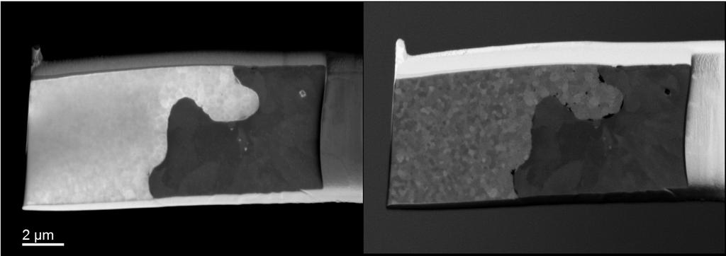 We used a Carl Zeiss NVision 40 SEM-FIB tool, equipped with a Kleindiek micromanipulator system for the final steps of TEM target preparation.