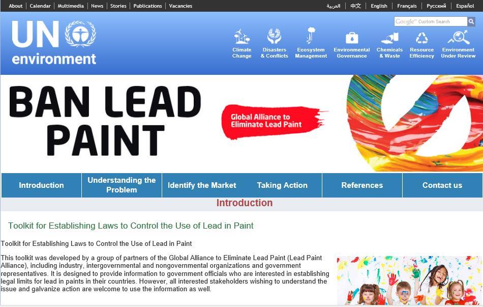 Roadmap for Health in Chemicals Management (May 2017) calls for action on lead paint NYU Map of Economic Impacts of Childhood Lead