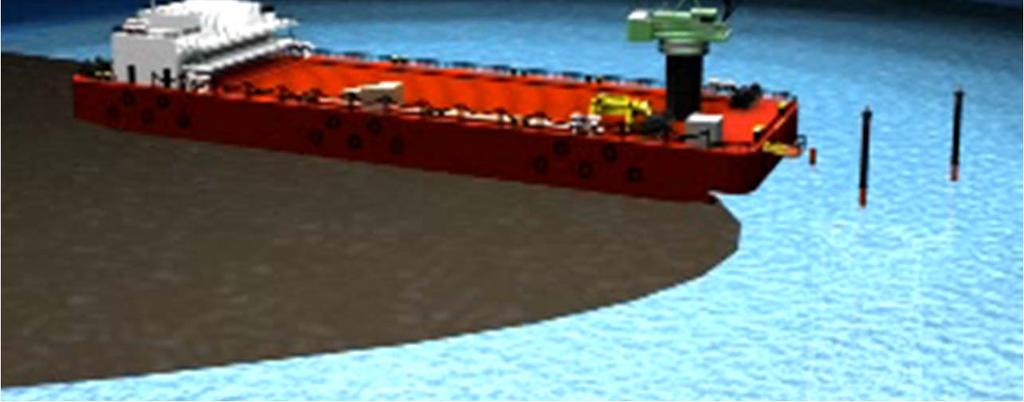 For rapid re-deployment Installation barge equipped for re-installation, equipped as necessary, offshore refurb,
