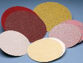 Grip-On Paper Discs Premier Red Aluminum Oxide Dri-Lube Resin Paper Open Grip-On P-graded, heat-treated, aluminum oxide 30% to 50% faster cut rate than abrasive other discs Consistent scratch pattern