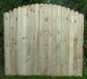 95 Closed Picket Round Top, Arched Wide High 95mm x 20mm Board 1.8m x 1.5m 7C 45.90 1.