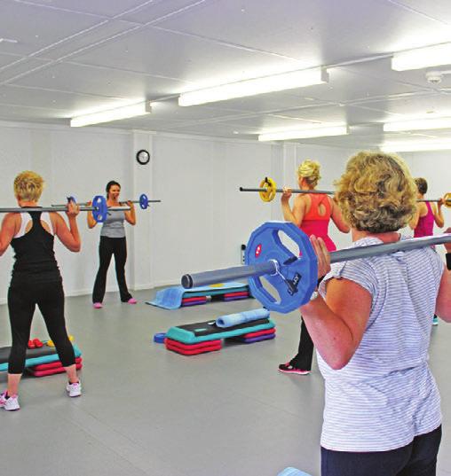 exercise classes, comfortable bar and canteen