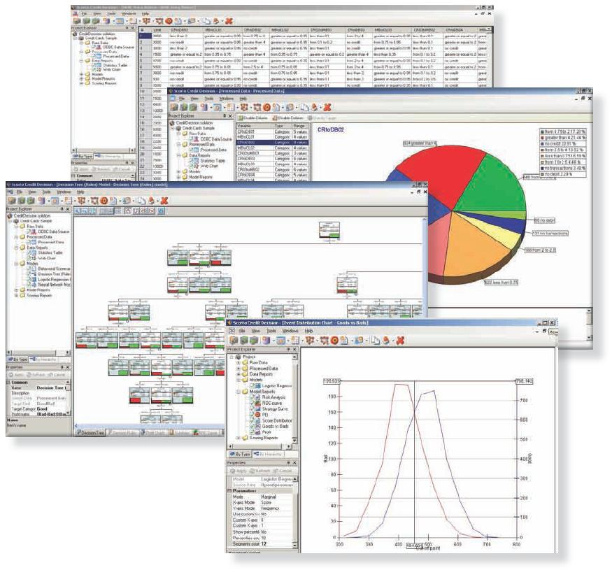 9 With Scorto Behavia's scorecard development module routine modeling actions are quick, easy and efficient due to a set of specific tools: Statistical and visual loan portfolio analysis.