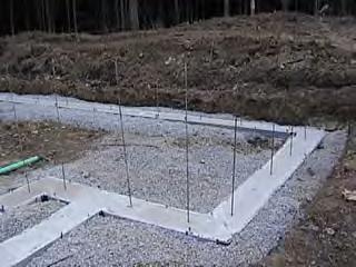 Foundation footers for this basement have